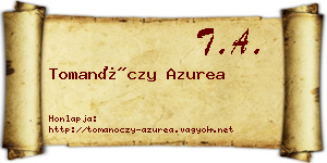 Tomanóczy Azurea névjegykártya